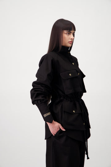 KAïA BLACK CARGO JACKET