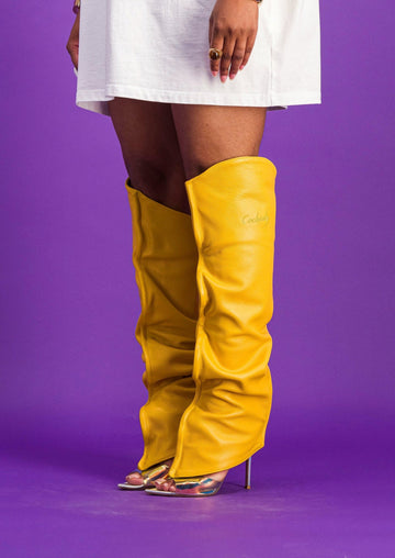 YELLOW SCULPTURE LEGGINGS