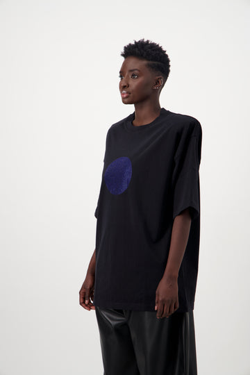 NOAH TEE-SHIRT GRIS DÉLAVÉ SYMBOLE STRASS