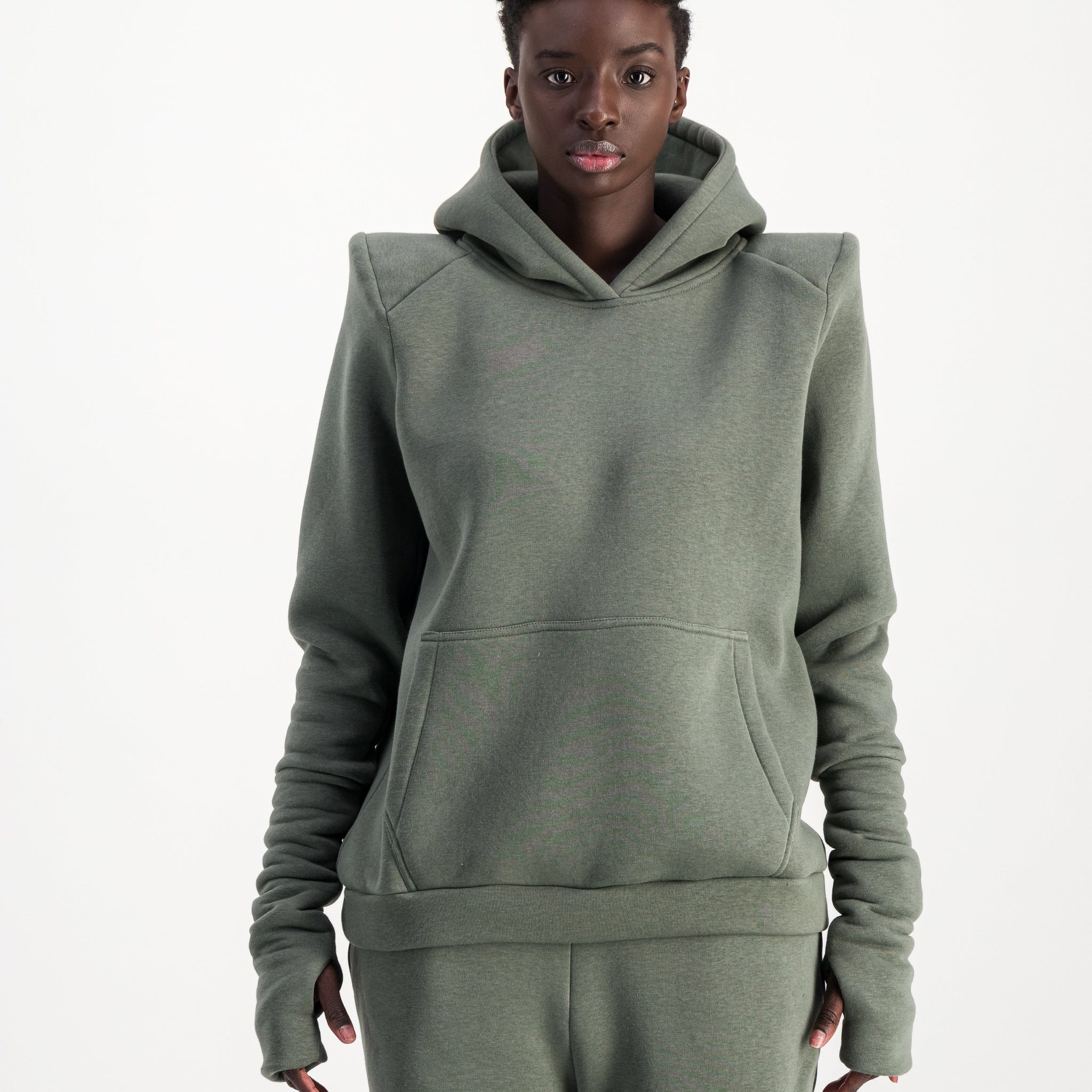 HOODIE ANNICEE VERT KAKI