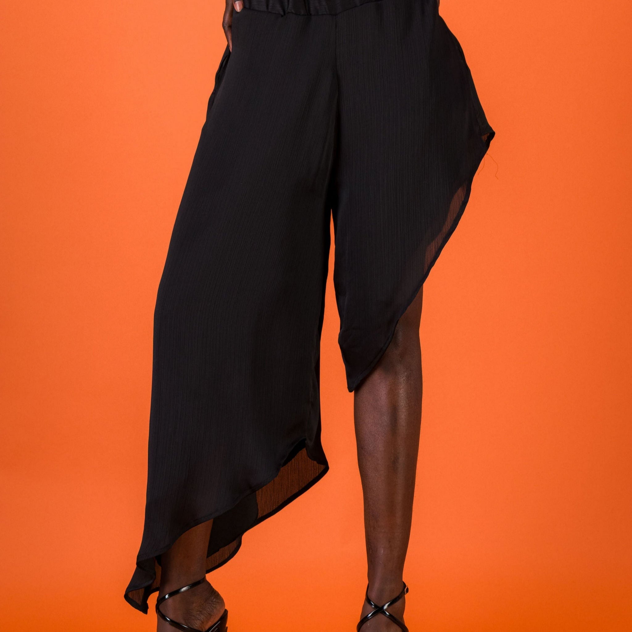 ALAÏA ASYMMETRIC CULOTTE SKIRT