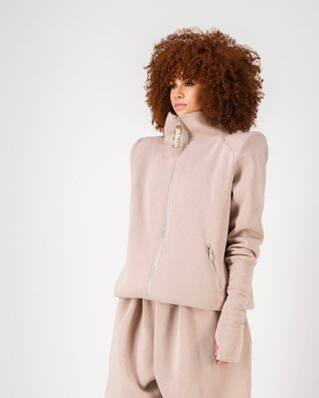 MARY GILET ZIP SAND