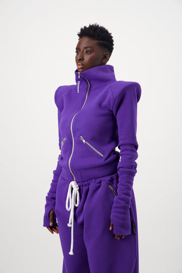 MARY GILET ZIP CINTRÉ VIOLET