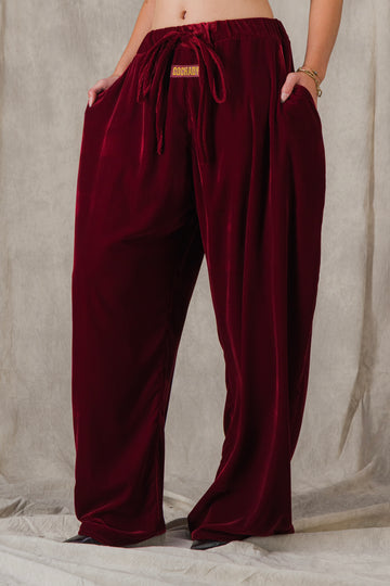PANTALON BALLON ORA BORDEAU