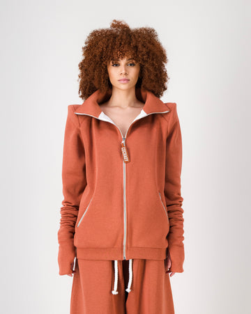 MARY GILET ZIP TERRACOTTA