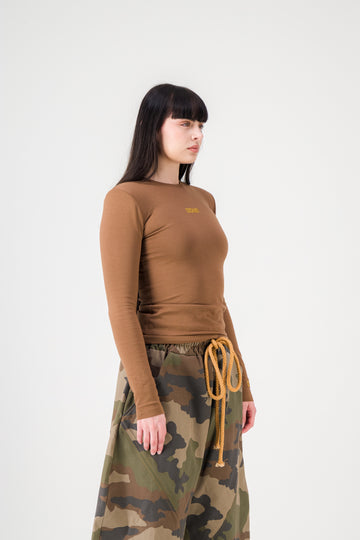 TOP CINTRÉ AYA MARRON